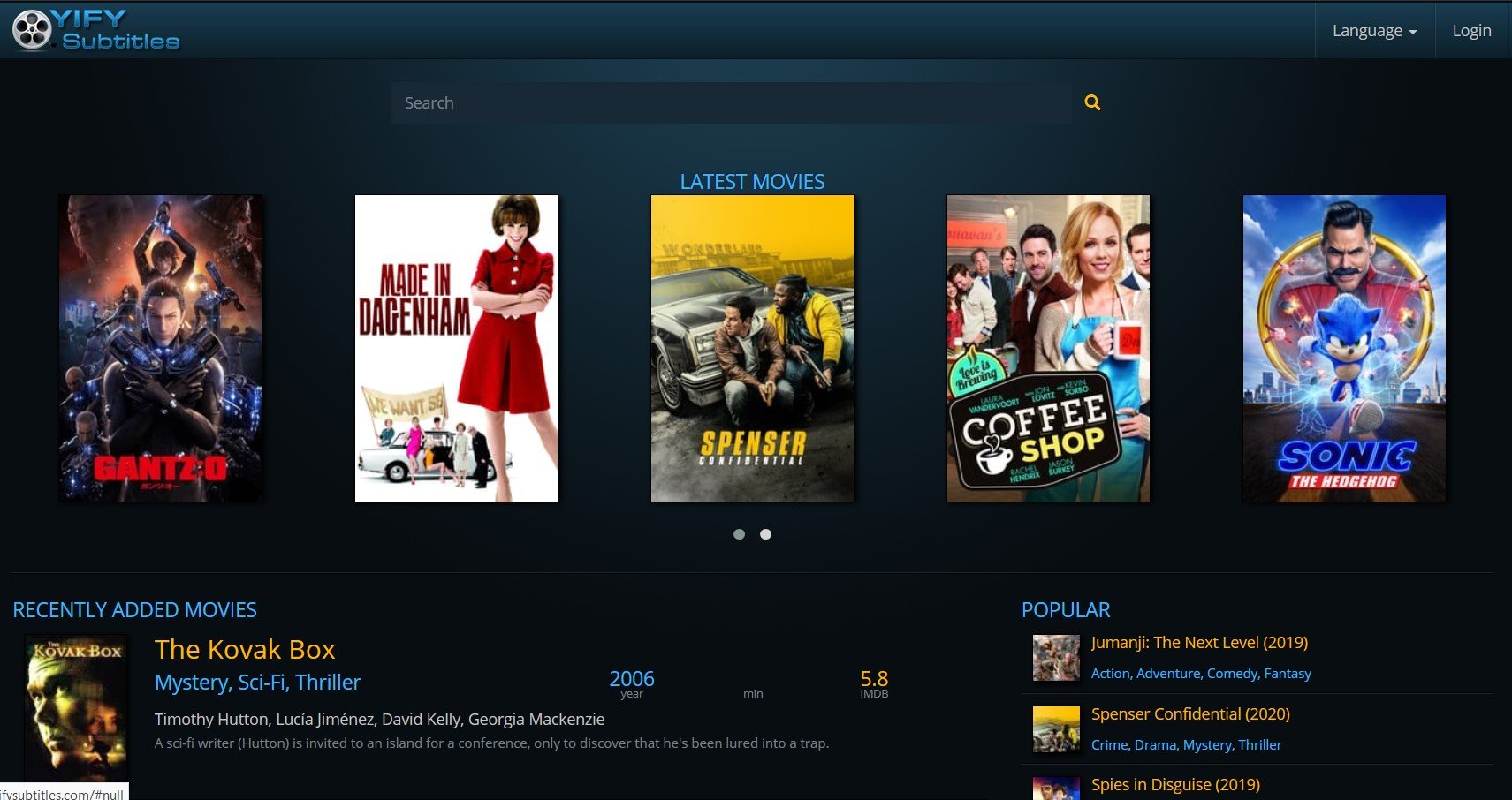 15 Best Sites to Download Free Subtitles: Movies & TV Shows 3 YIFY Sub