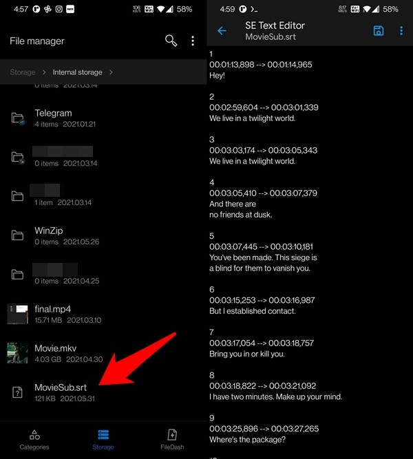 You may open it via any text editor of your choice and check out its contents
