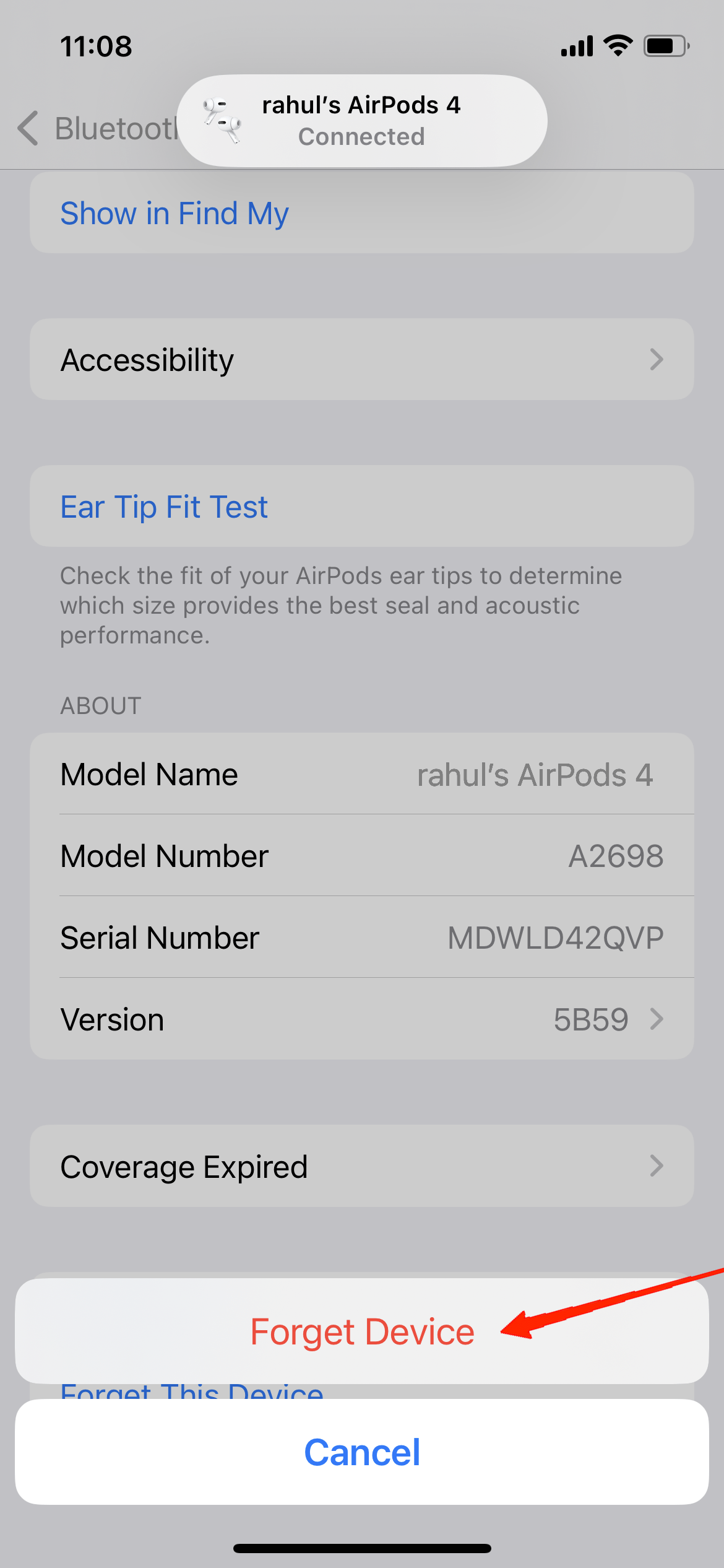 How to Fix AirPods 4 Not Pairing or Connecting? 9 Click on "Forget Device" one more time and that's it.
