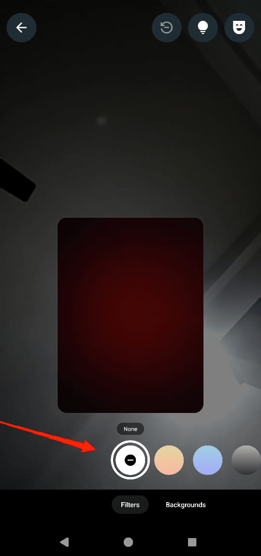How to Blur Background on WhatsApp Video Call on Android 3 You will find a series of filters.