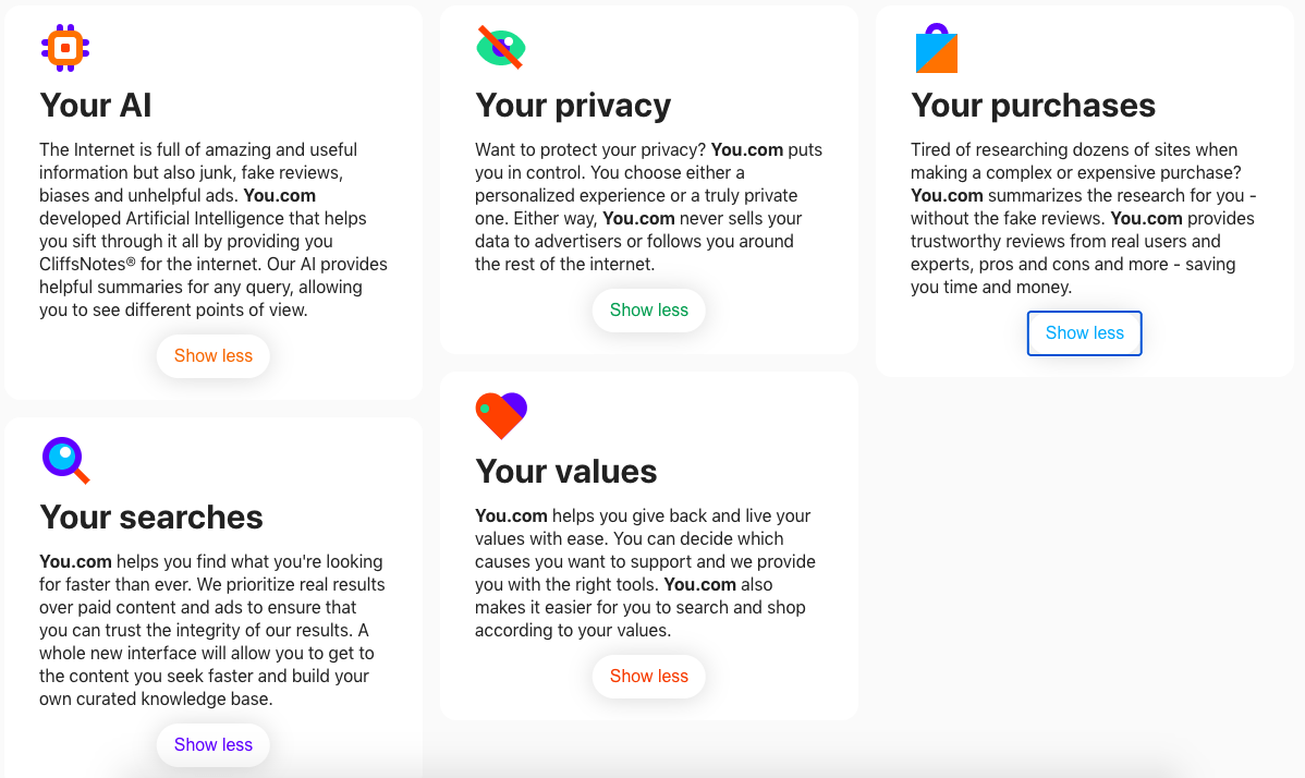 You.com all set to compete with Google. 2 You.com Features