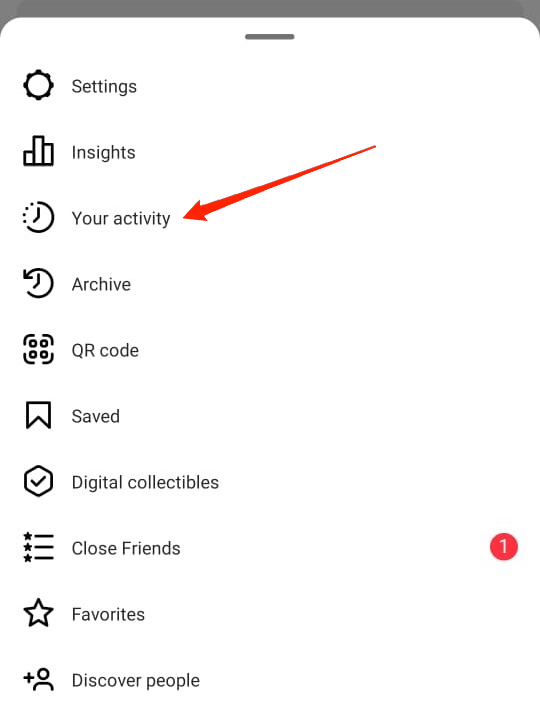 How to View Posts You Liked on Instagram? 3 tap on the hamburger icon in the top-right corner and click on "Your Activity.