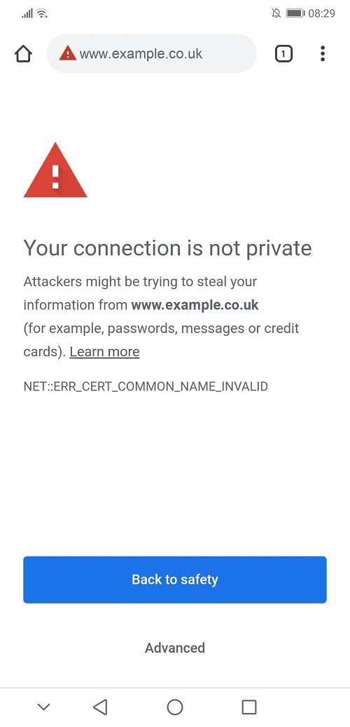 5+ Methods to Fix 'Your Connection is Not Private' Chrome Android 2 Your Connection is Not Private