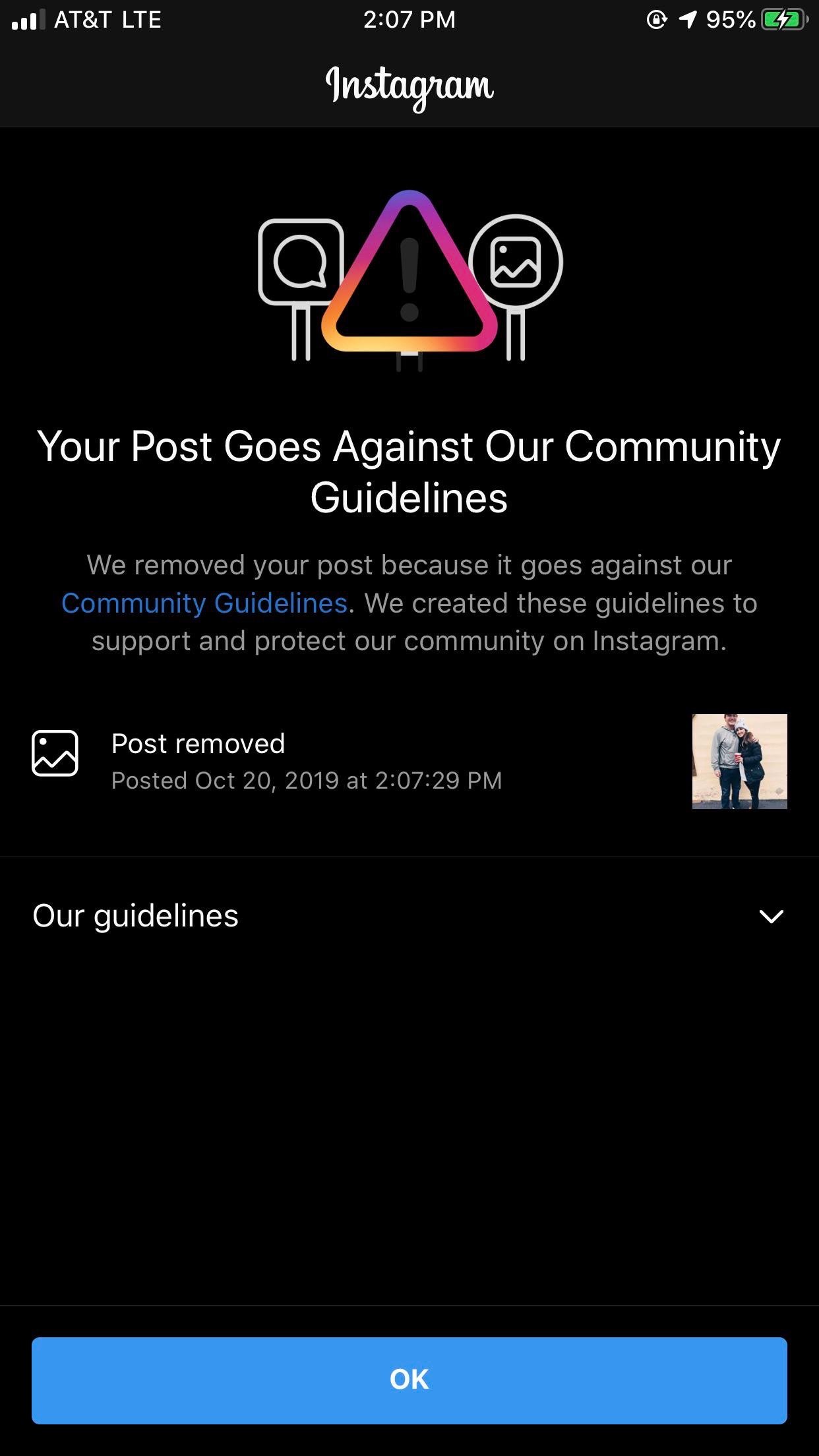 Fix Instagram: Your Post Goes Against Our Community Guidelines 2 Your Post Goes Against Our Community Guidelines