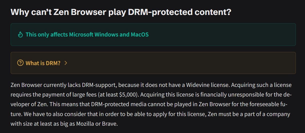 Zen browser: Firefox-based Cybersurfer that is out to Kill Chrome? 3 Zen browser cannot play DRM protected content