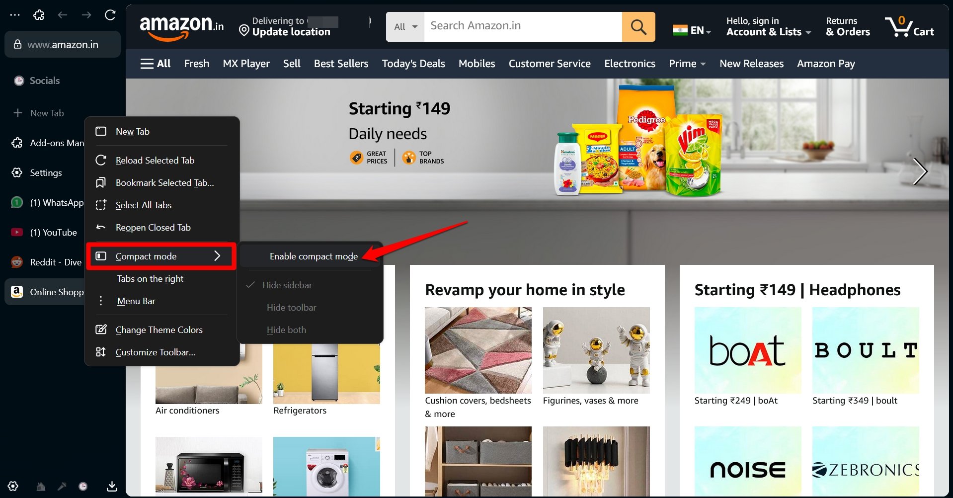 Zen browser: Firefox-based Cybersurfer that is out to Kill Chrome? 22 Zen browser compact mode