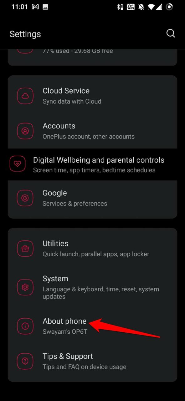 about Device Android