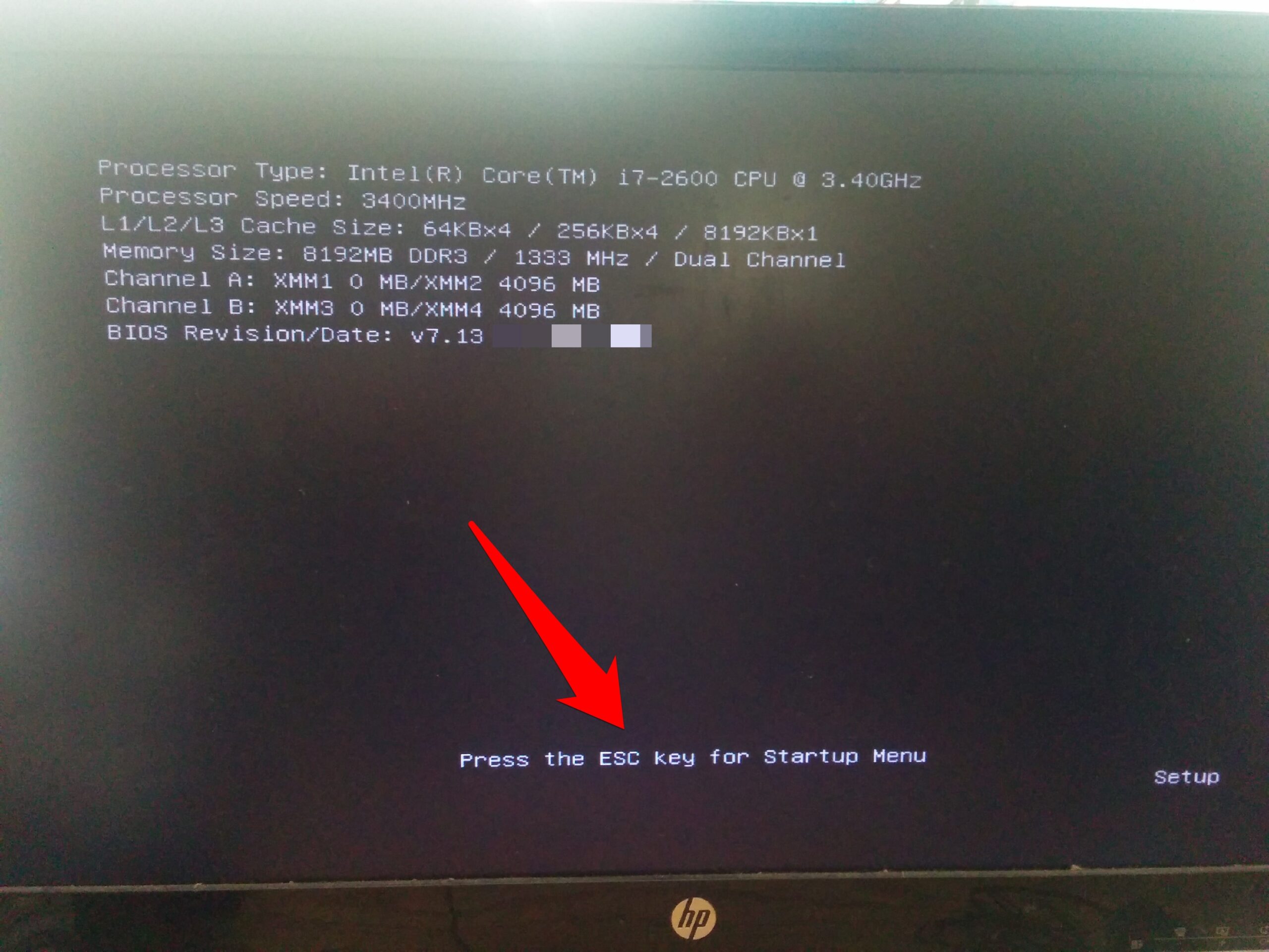 access HP startup menu in windows 11