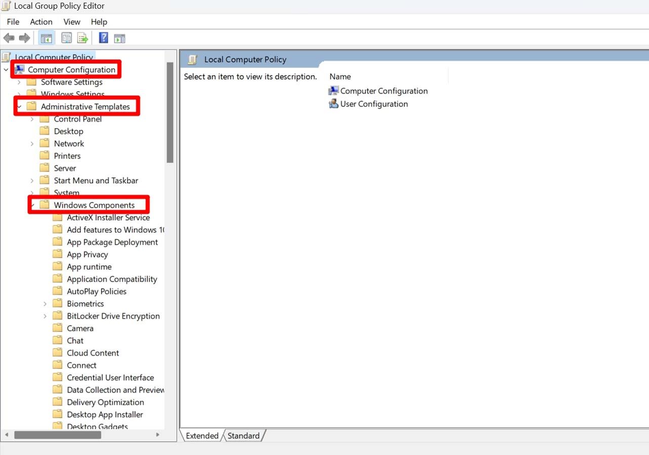 How to Fix Microsoft Store is Blocked Error? 13 access Windows components on policy editor