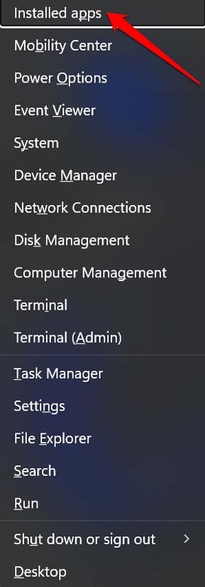 access Windows installed apps