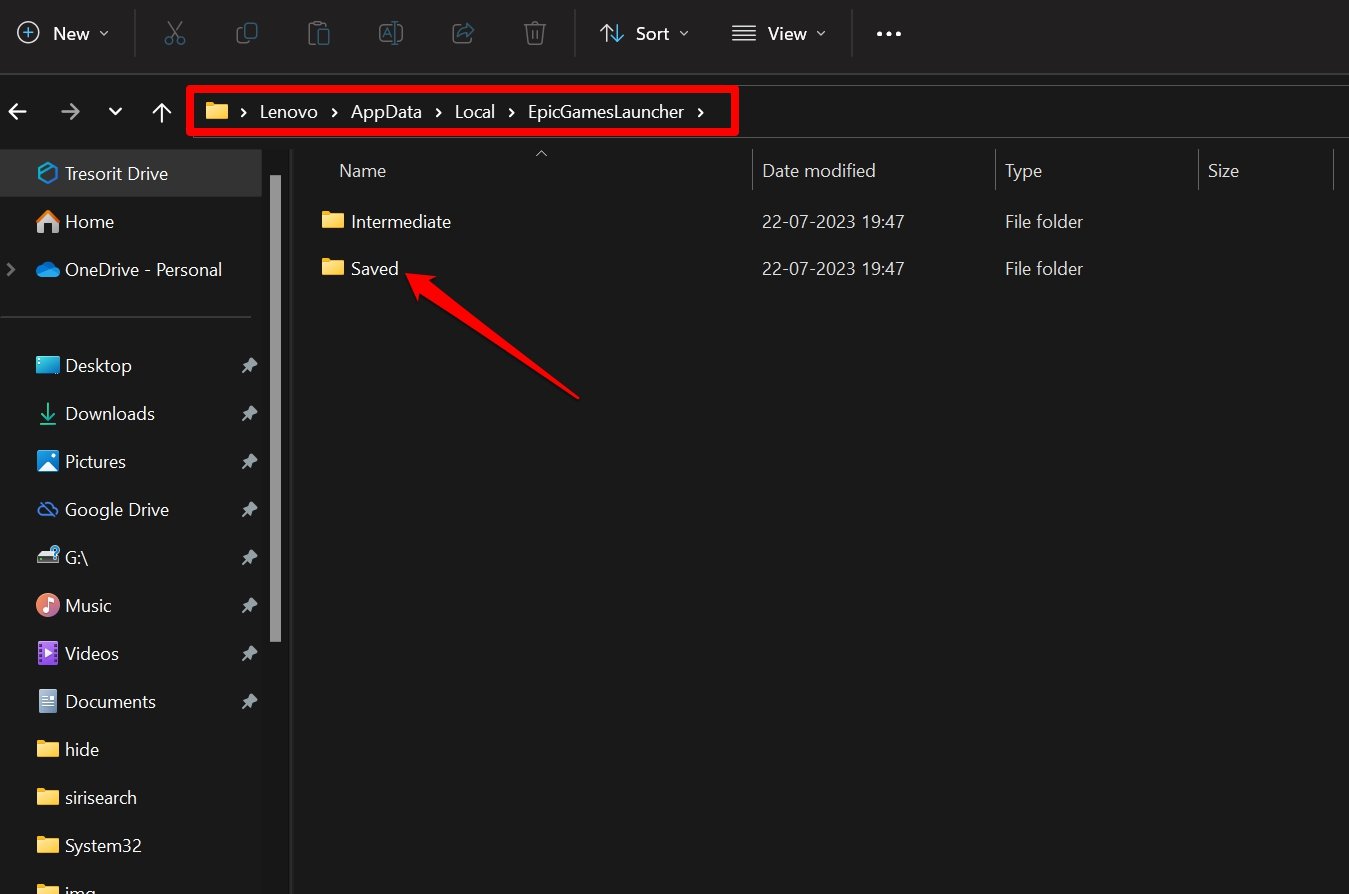How to Fix Epic Games Launcher Connection Error on Windows 11? 5 access app data within Epic Games saved folder