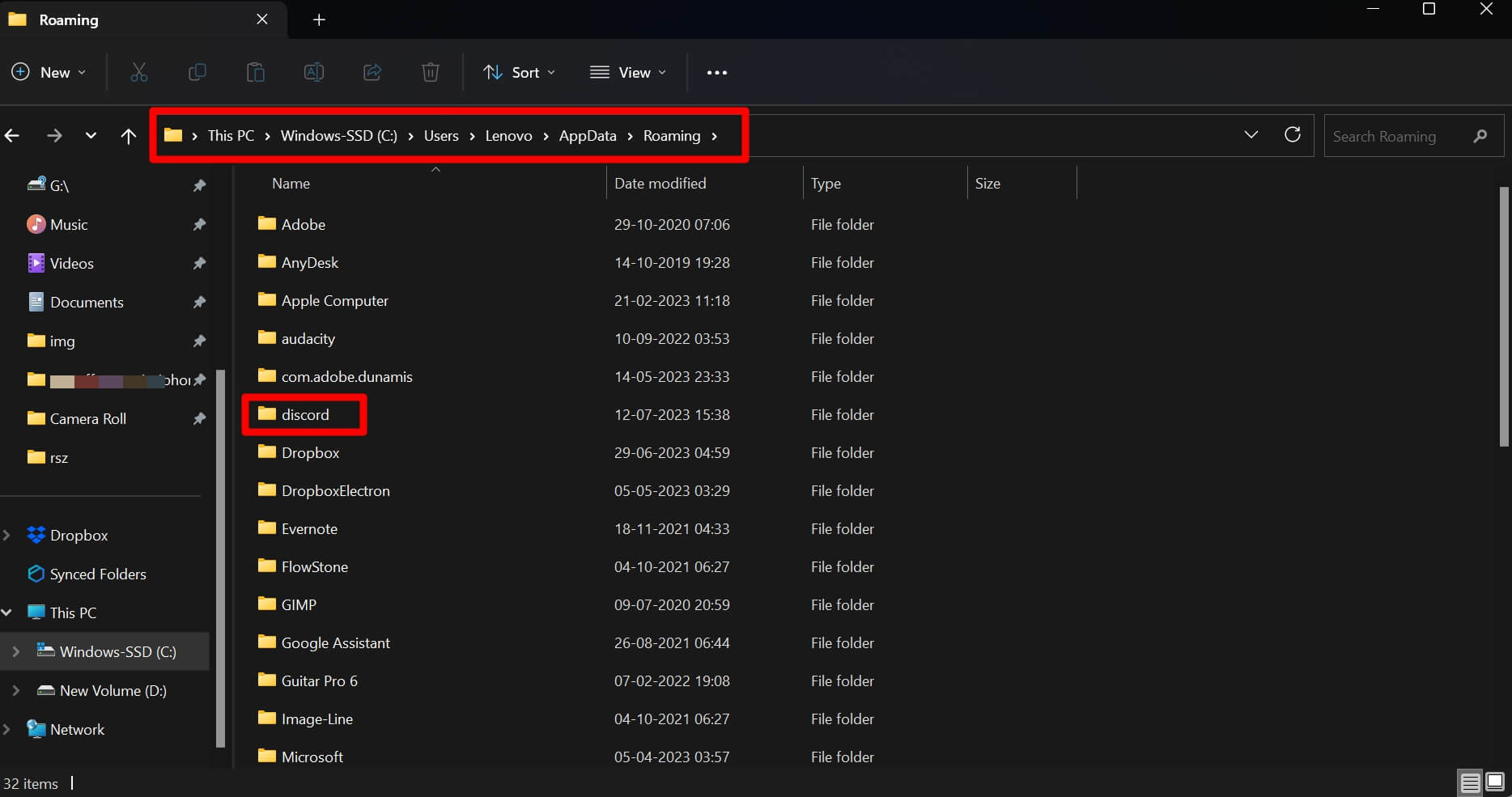How to Fix Discord Not Working on Wi-Fi? 2 access the app data of Discord on Windows