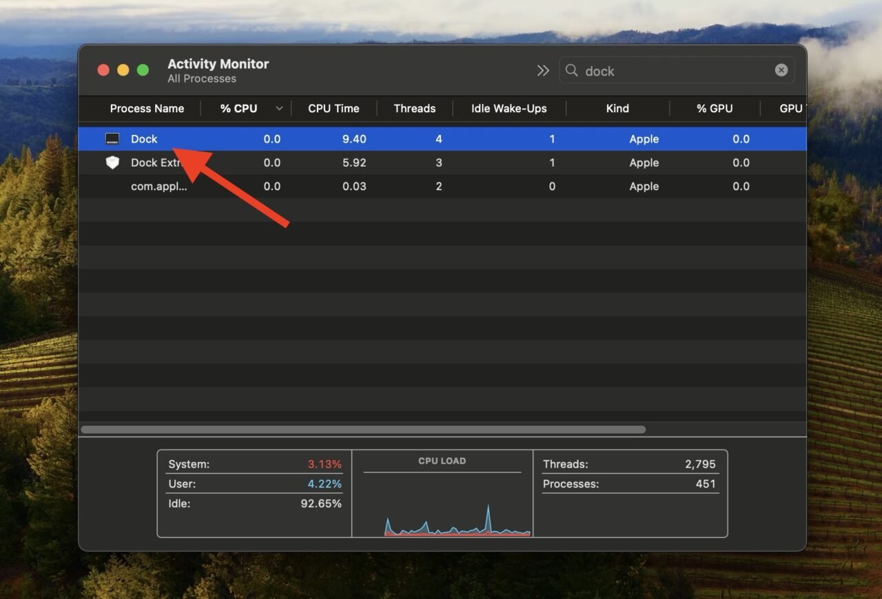 Dock Disappeared on Mac? Here’s How to Recover It 10 Activity Monitor Dock Process