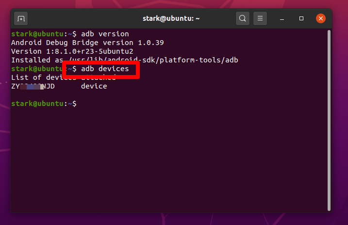How to Install and Use ADB & Fastboot on Linux? 9 adb devices