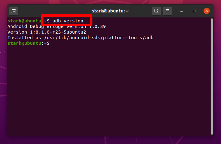 How to Install and Use ADB & Fastboot on Linux? 6 adb version