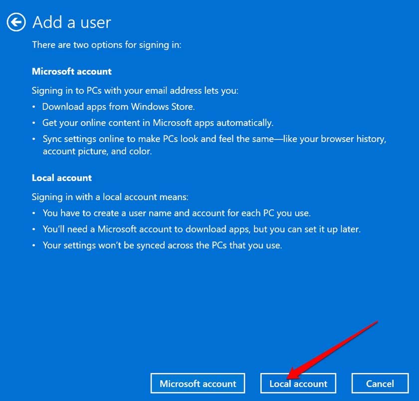 How to Fix Guest Account Not Appearing on Login Screen in Windows 11? 10 add a local account user