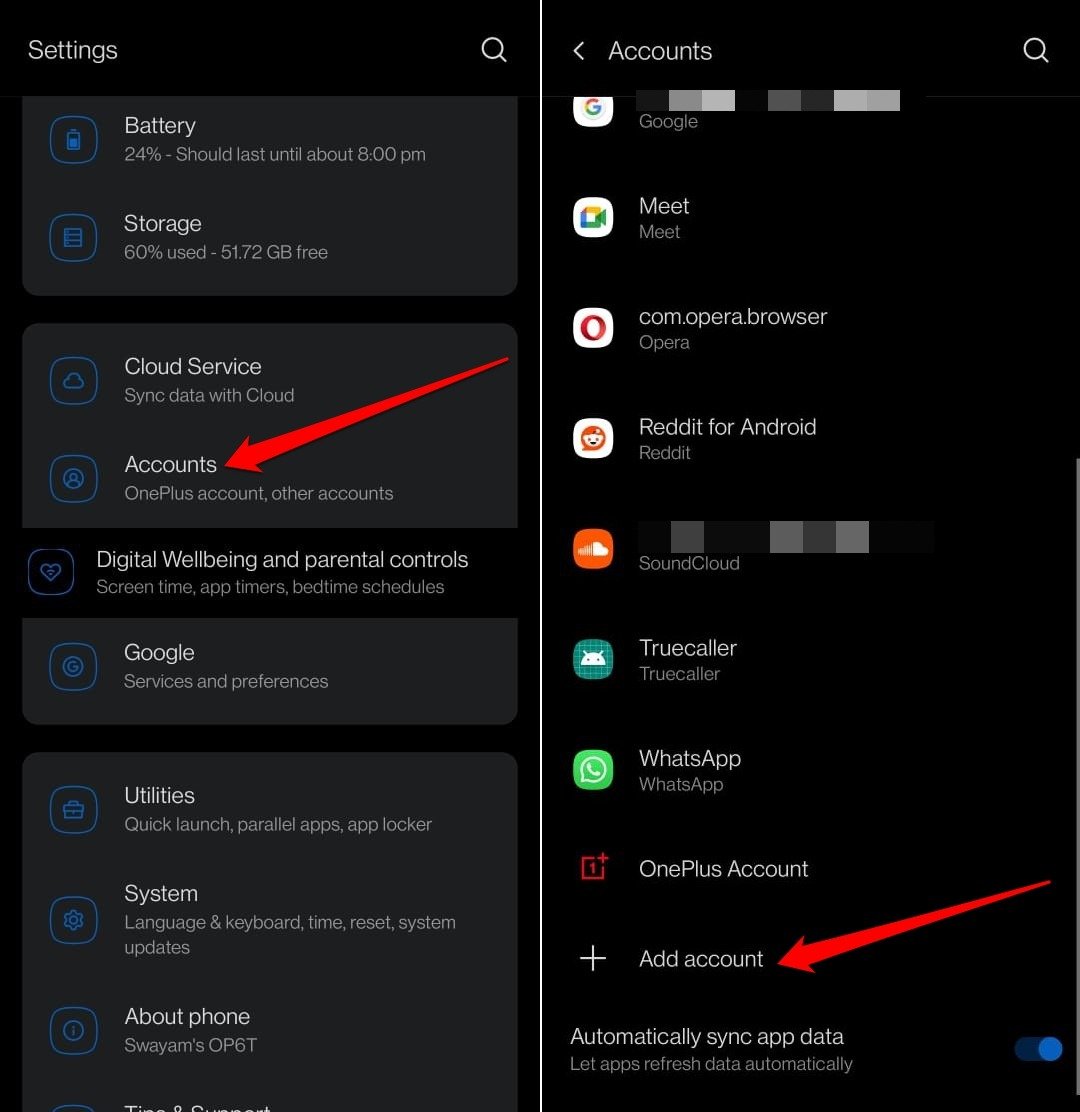 How to Fix Google Play Error Code 492 5 add an account to Android device