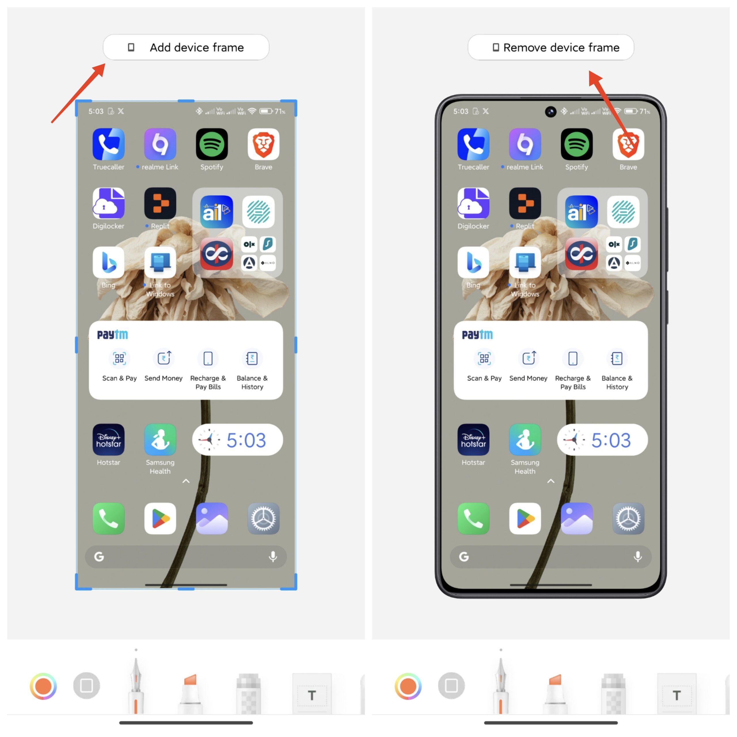 How to Add your Phone’s Frame to your Screenshots 2 add device frame