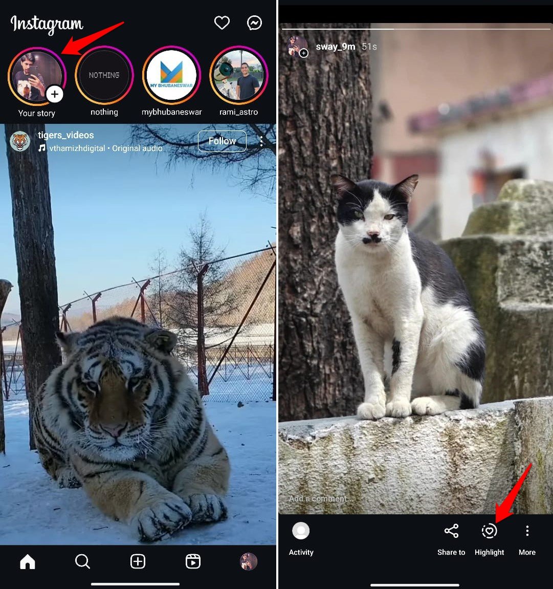 How to See who Viewed your Instagram Profile 7 add insta story to a new highlight