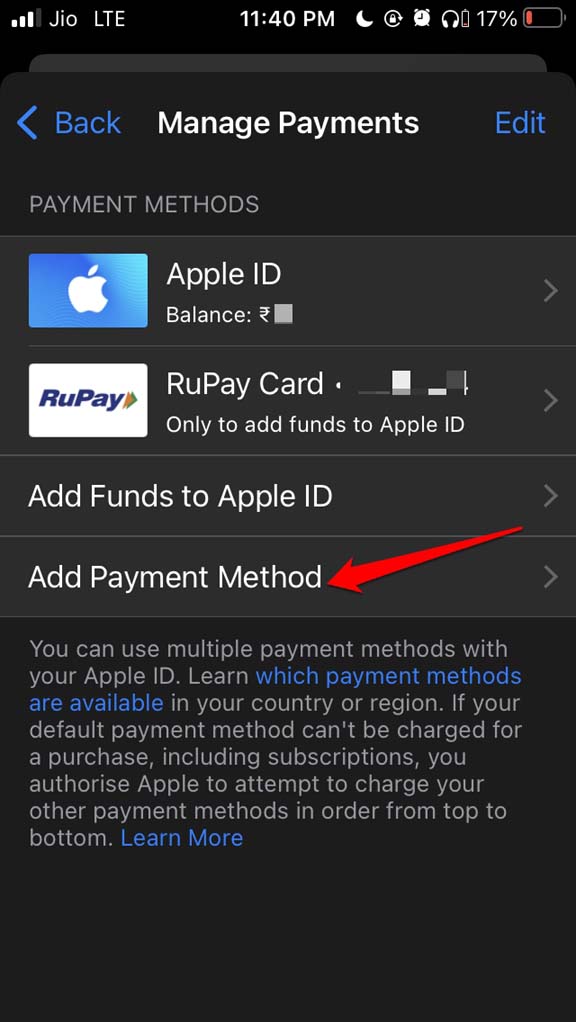 add payment method