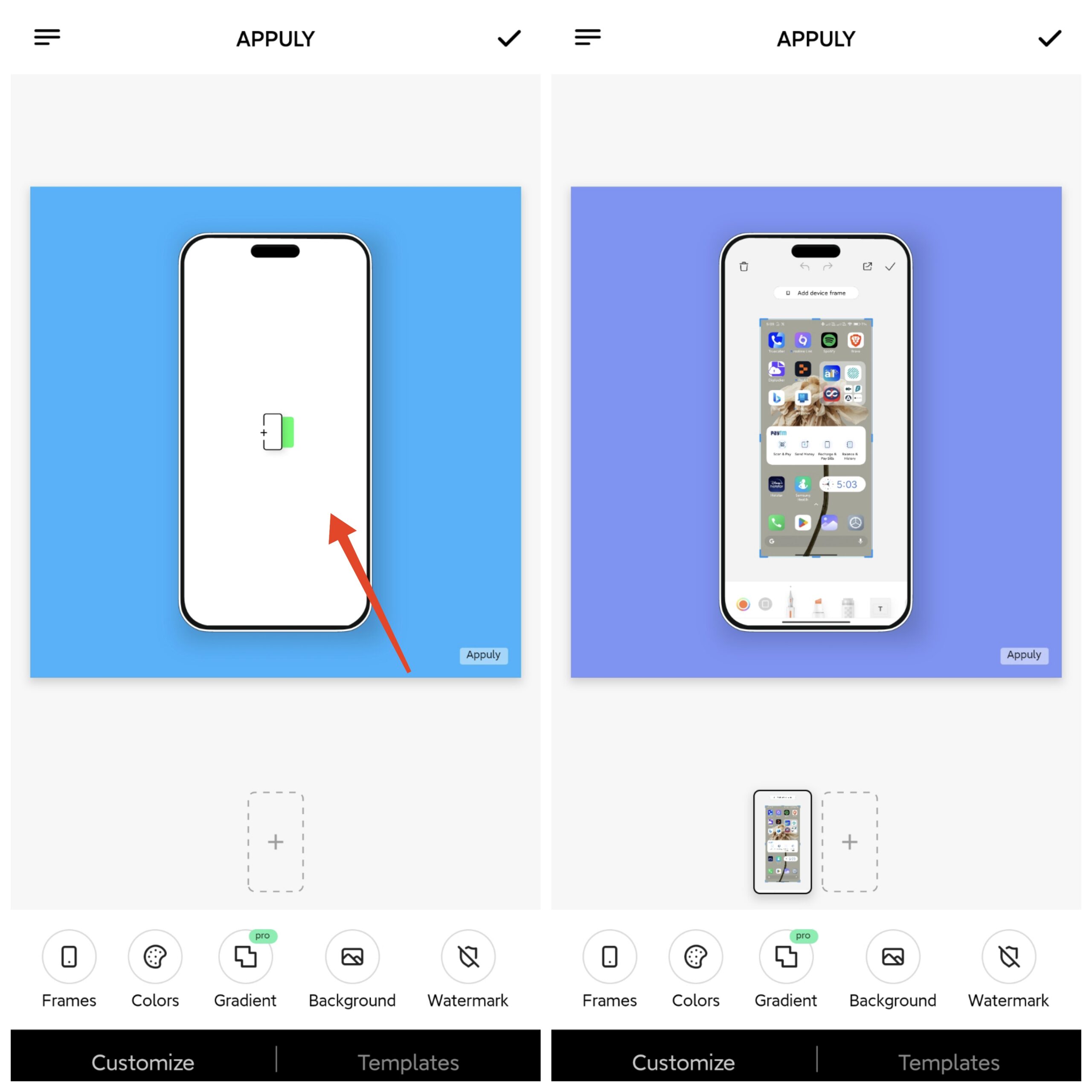 How to Add your Phone’s Frame to your Screenshots 3 add screenshot here