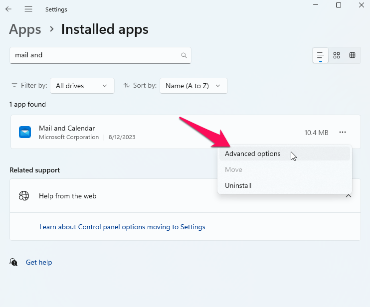 How to Fix Windows Mail Error Code 0x80040b0b? 8 Reset Mail and Calendar App