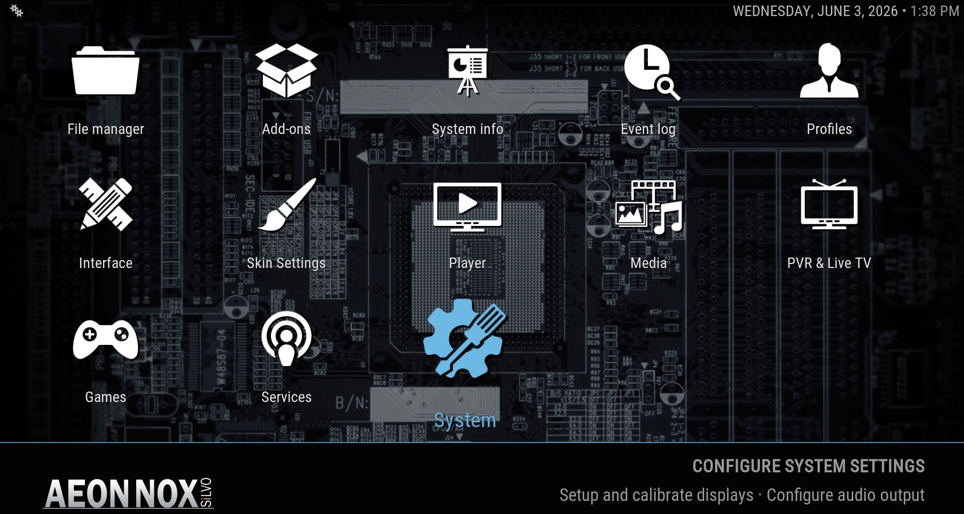 aeon nox silvo skin for Kodi