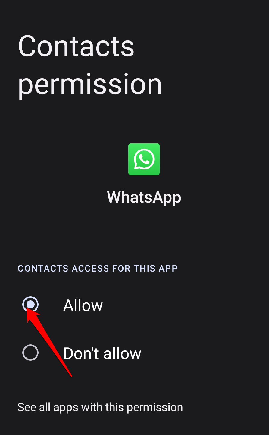 WhatsApp Not Showing Contact Names? How to Fix It 6 allow