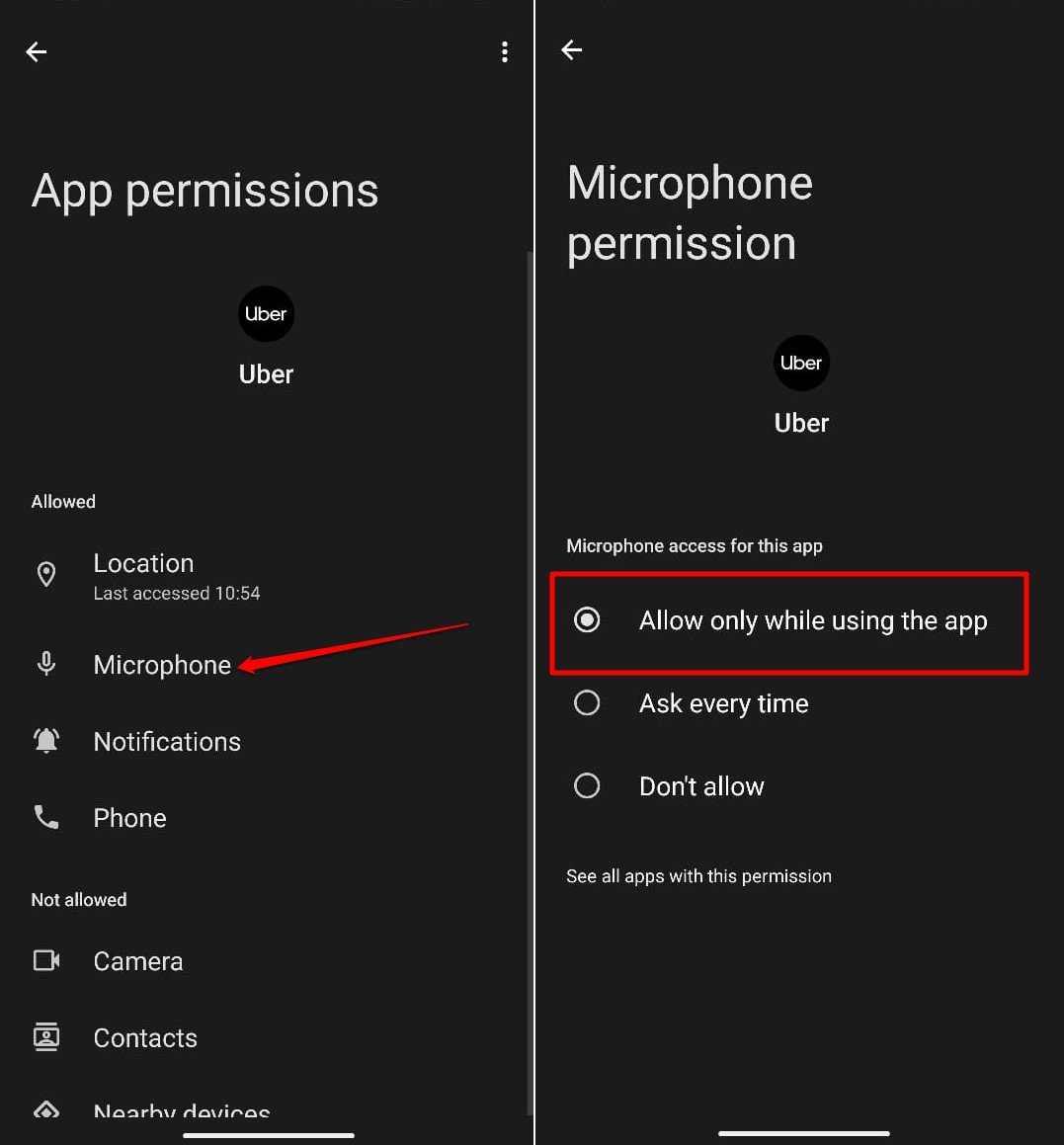 Can My Phone Hear Me? Yes! Why and How to Stop it 11 allow apps to access microphone while using app