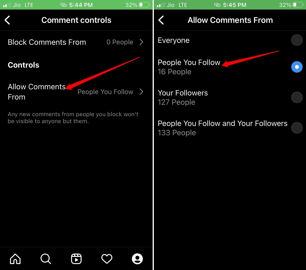 How to Disable Comments on Instagram Posts, Reels, Live, Ads, or Video? 6 allow comments from people you follow