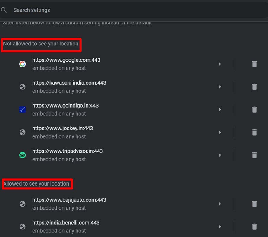 How to Disable or Enable Location Services in Google Chrome? 6 allowed to see your location