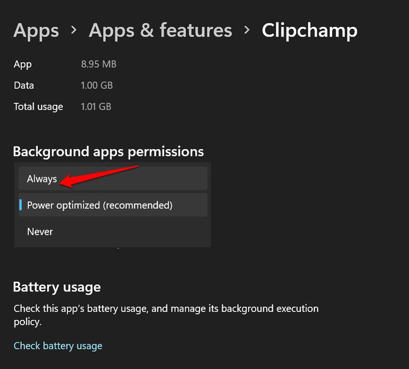 How to Fix Background Apps Permissions Option Missing on Windows 11? 11 always allow the app to run in the background