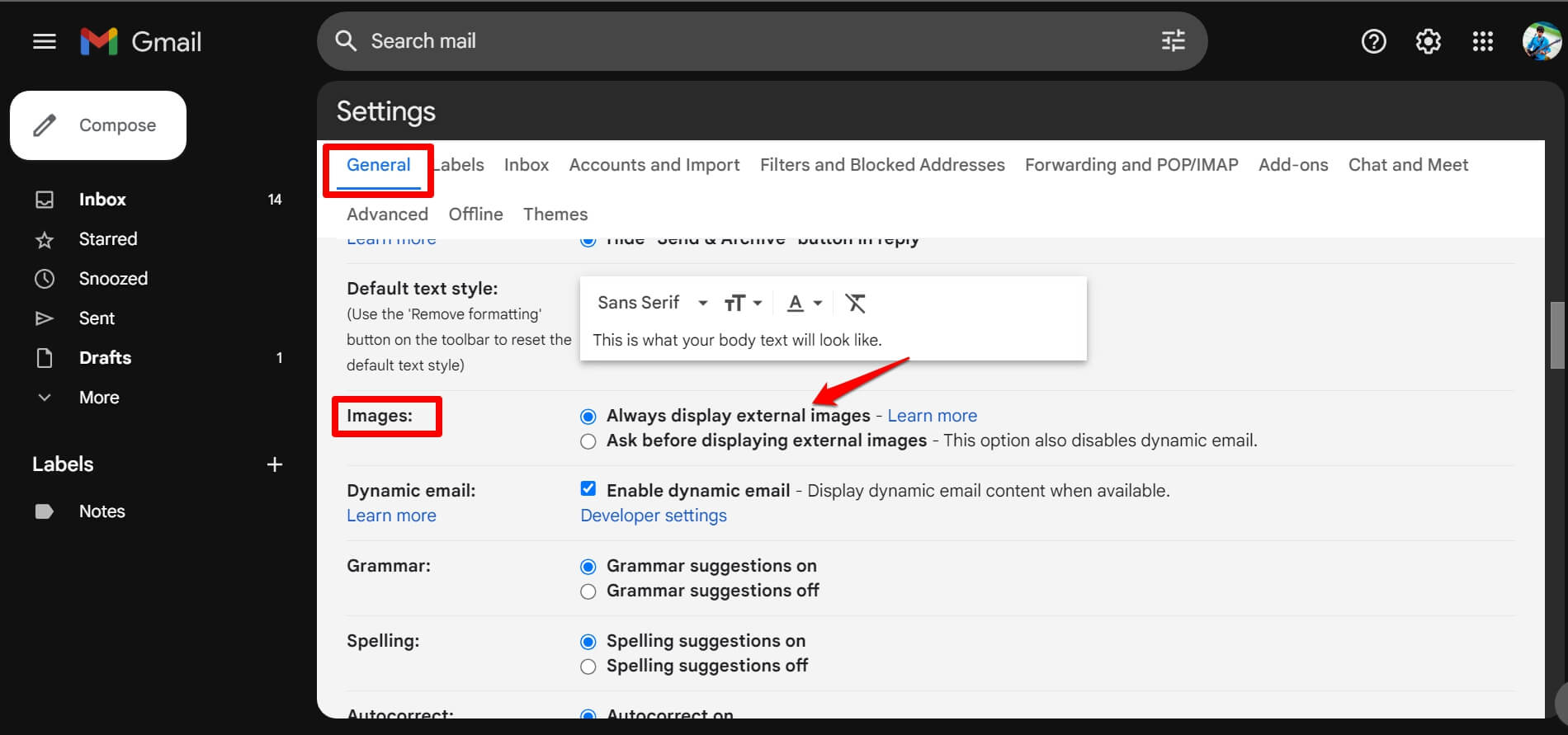 How to Fix Gmail Not Showing Images in Attachment 5 always display external images on Gmail web