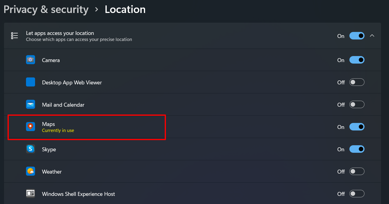 How to Check Which App is Using Camera/Location/Microphone in Windows 11? 7 apps currently using location windows 11
