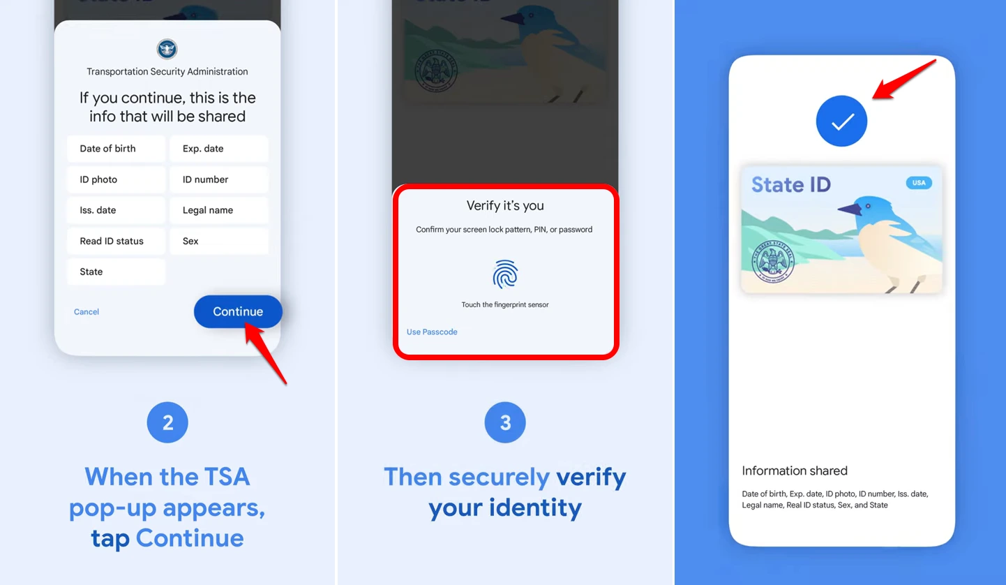 Why should you add your passport to the Google Wallet? 6 authenticate yourself with TSA to confirm ID pass