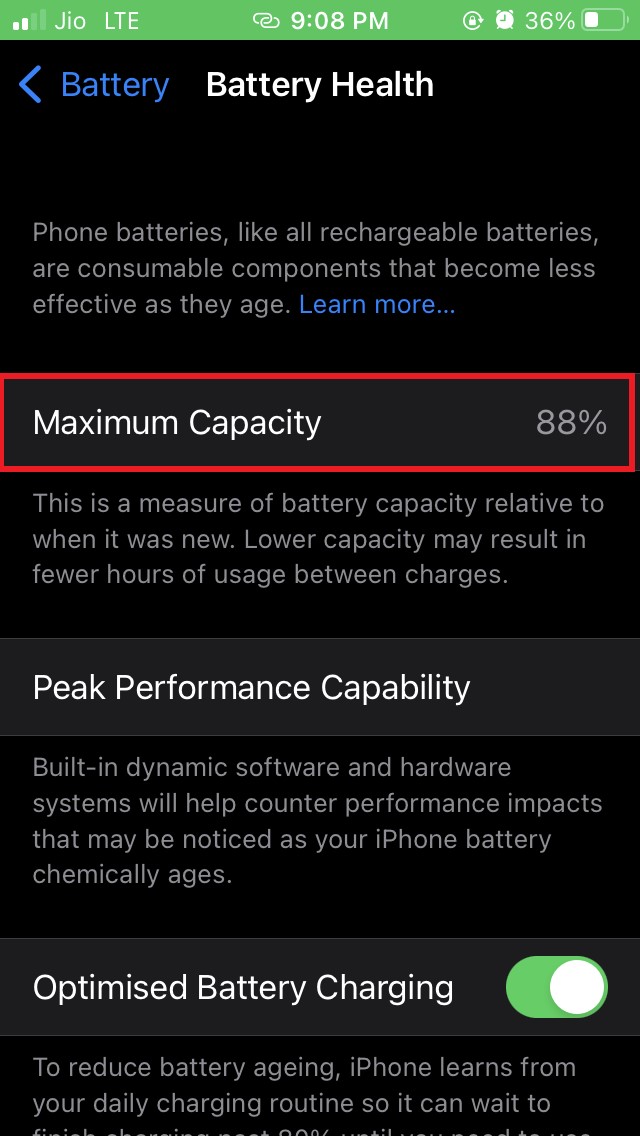 How to Fix iPhone Keyboard is Not Showing Up? 9 battery health percentage
