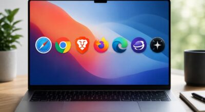 best tested browser for Macbook, mac showing a list of browsers on screen