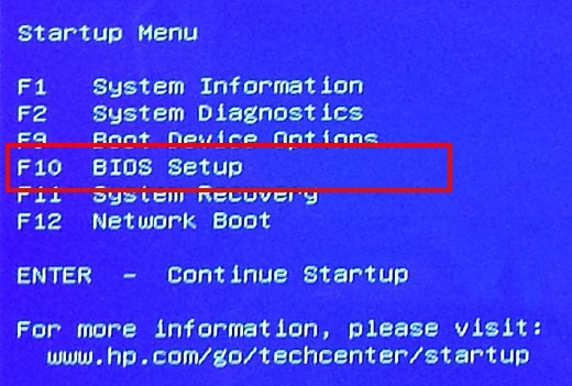 bios setup hp windows 11