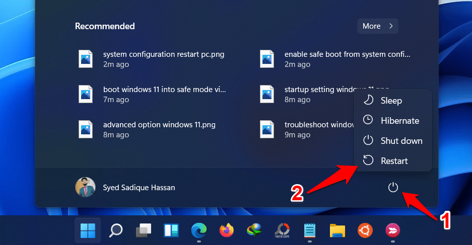 How to Boot into Safe Mode in Windows 11? 2 boot windows 11 to recovery mode via start menu