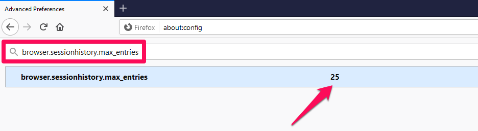 Best Firefox 'About:config' to Improve Browsing 6 browser.sessionhistory.max_entries
