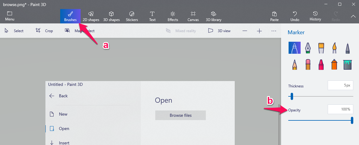 How to Make an Image Transparent on Windows and Mac? 4 Use Microsoft Paint 3D (Only Windows)