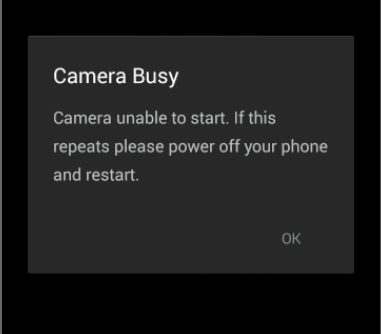 How to Fix 'Camera Busy' Error on Android Smartphones? 1 camera busy error moto
