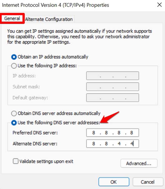 How to Fix Windows 11 Keeps Disconnecting from WiFi? 22 change DNS on Windows 11