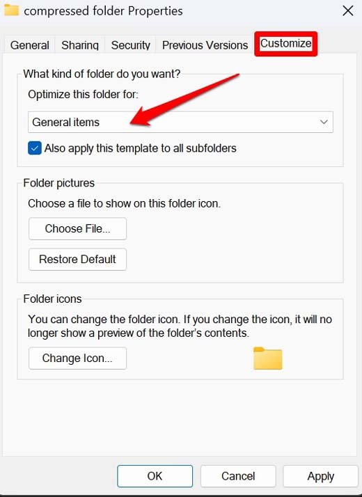 How to Fix 'Compressed (Zipped) Folder Is Invalid' Error on Windows 11? 8 change folder optimization settings