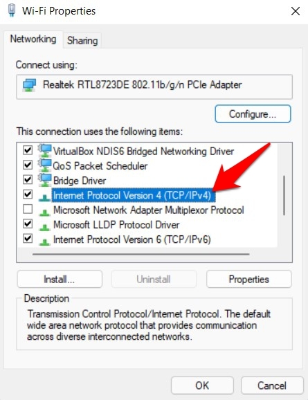 change ipv4 properties windows 11