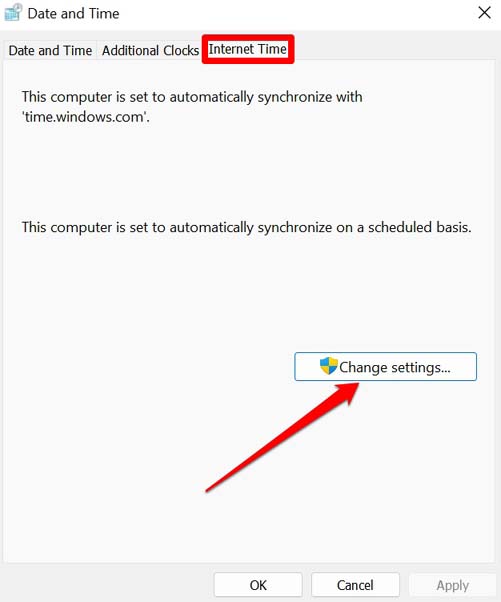 How to Fix Windows 11 Time Not Updating? 11 change settings for the Internet time