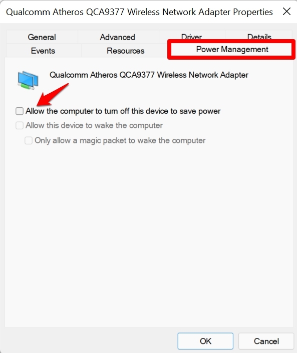 How to Fix Windows 11 Keeps Disconnecting from WiFi? 13 change the power management