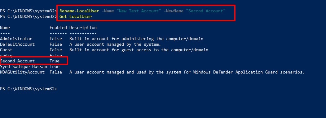 4 Methods to Change your Username in Windows 11 11 change username in windows 11 using powershell