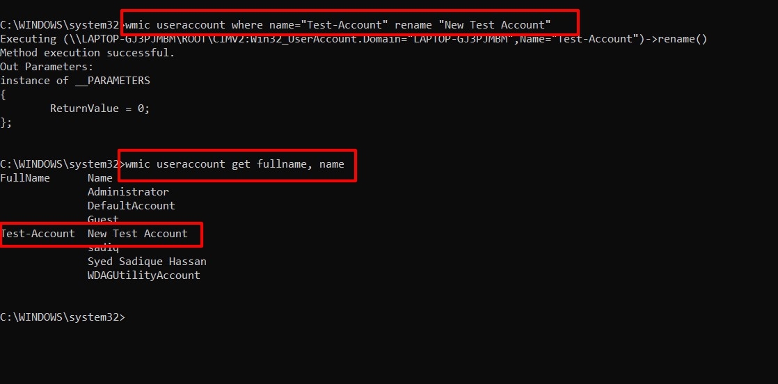 4 Methods to Change your Username in Windows 11 9 change your username in windows 11 using command prompt