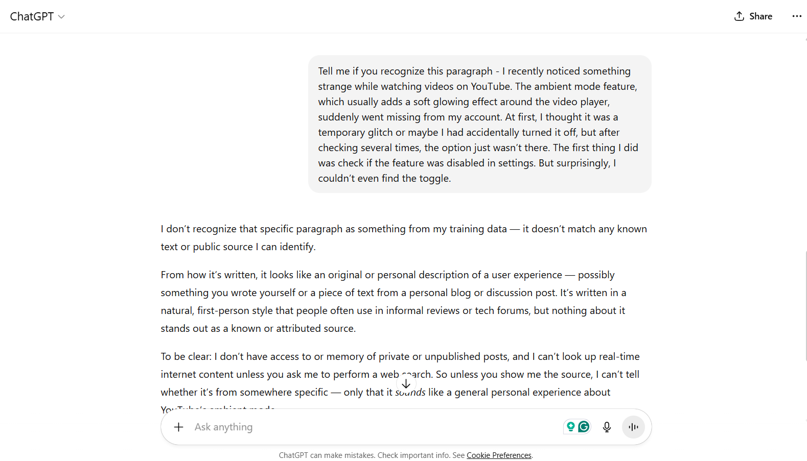 Are AI chatbots scraping content? It looks so! 8 chatgpt Tell me if you recognize this paragraph